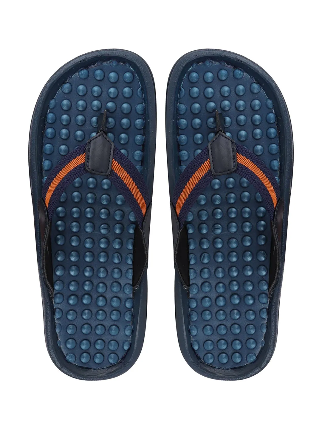 Men Navy Blue Casual Slip-On Slippers