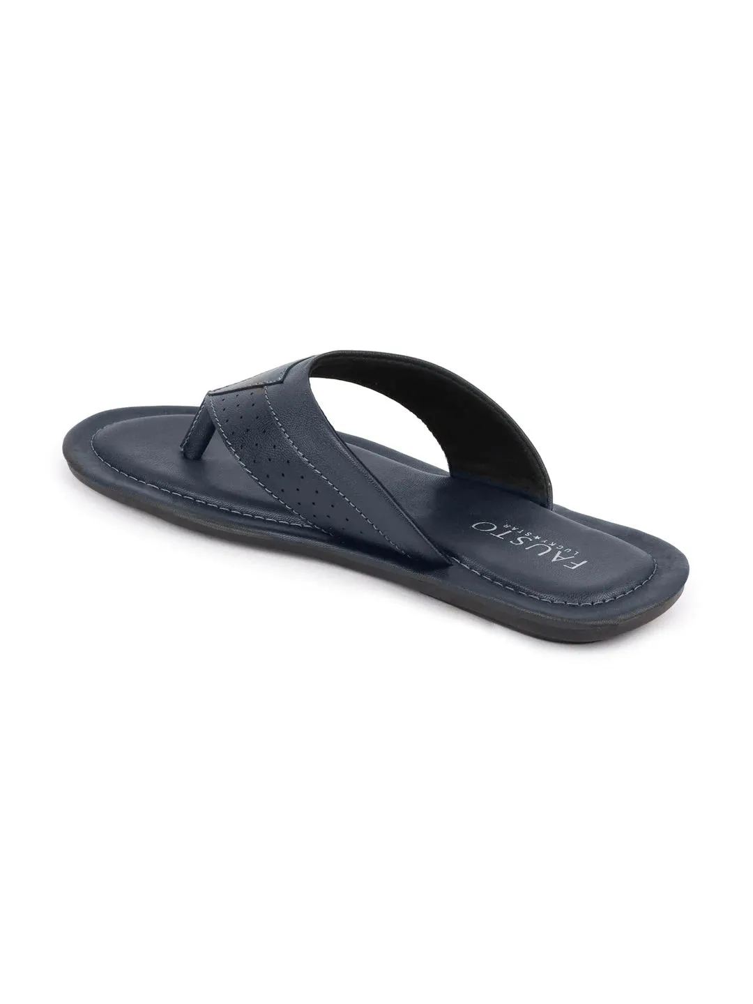 Men Navy Blue Indoor & Outdoor Slippers