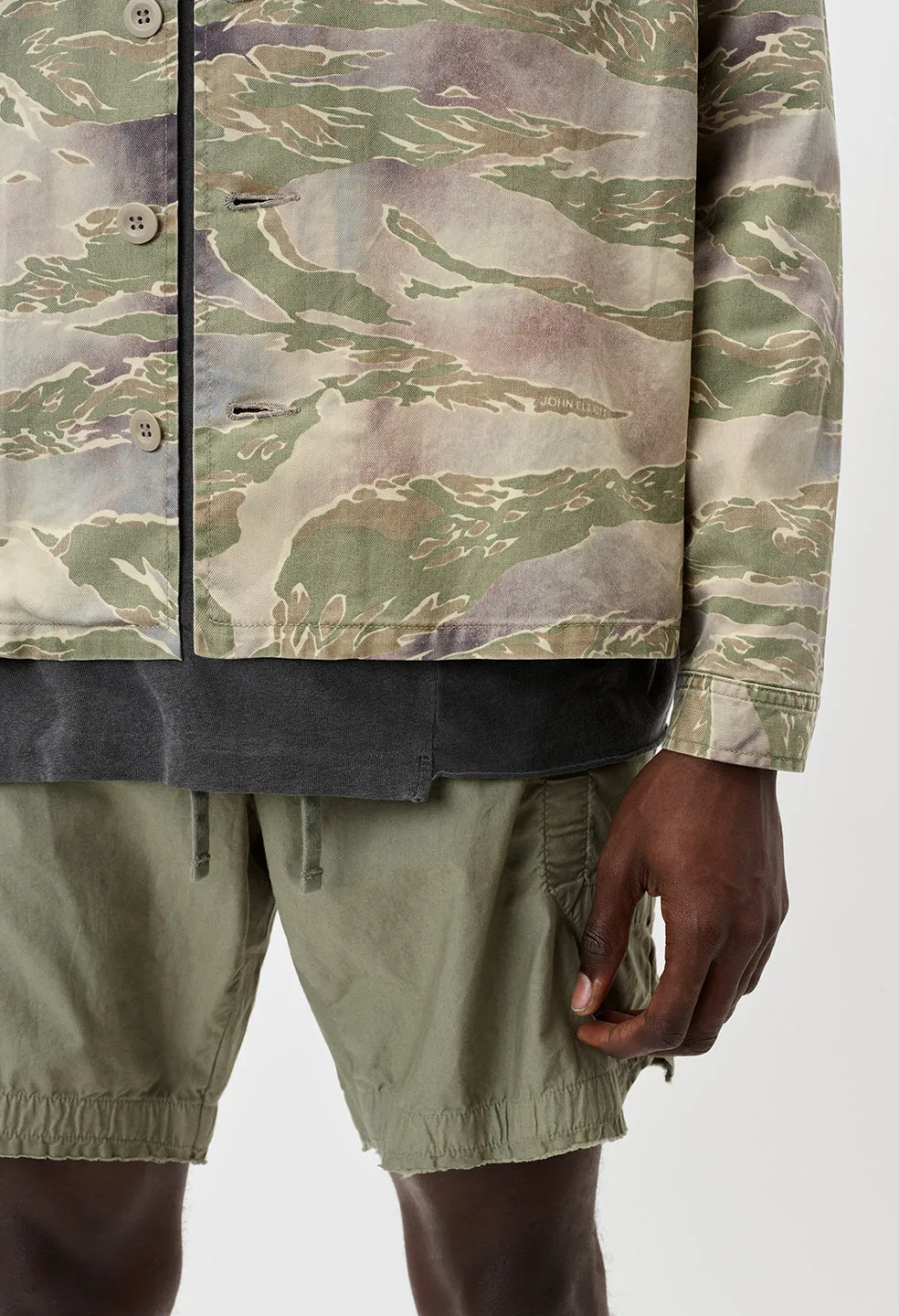 Military Shirt / Washed Tiger Camo