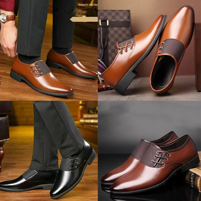 Men's Casual Office Formal Work Loafer Pointed Toe Business Dress Non Slip Shoes