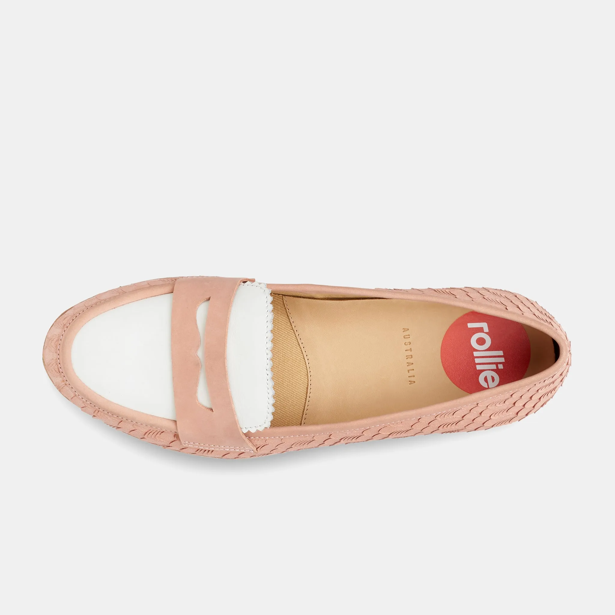 Penny Loafer Pink Geo / White