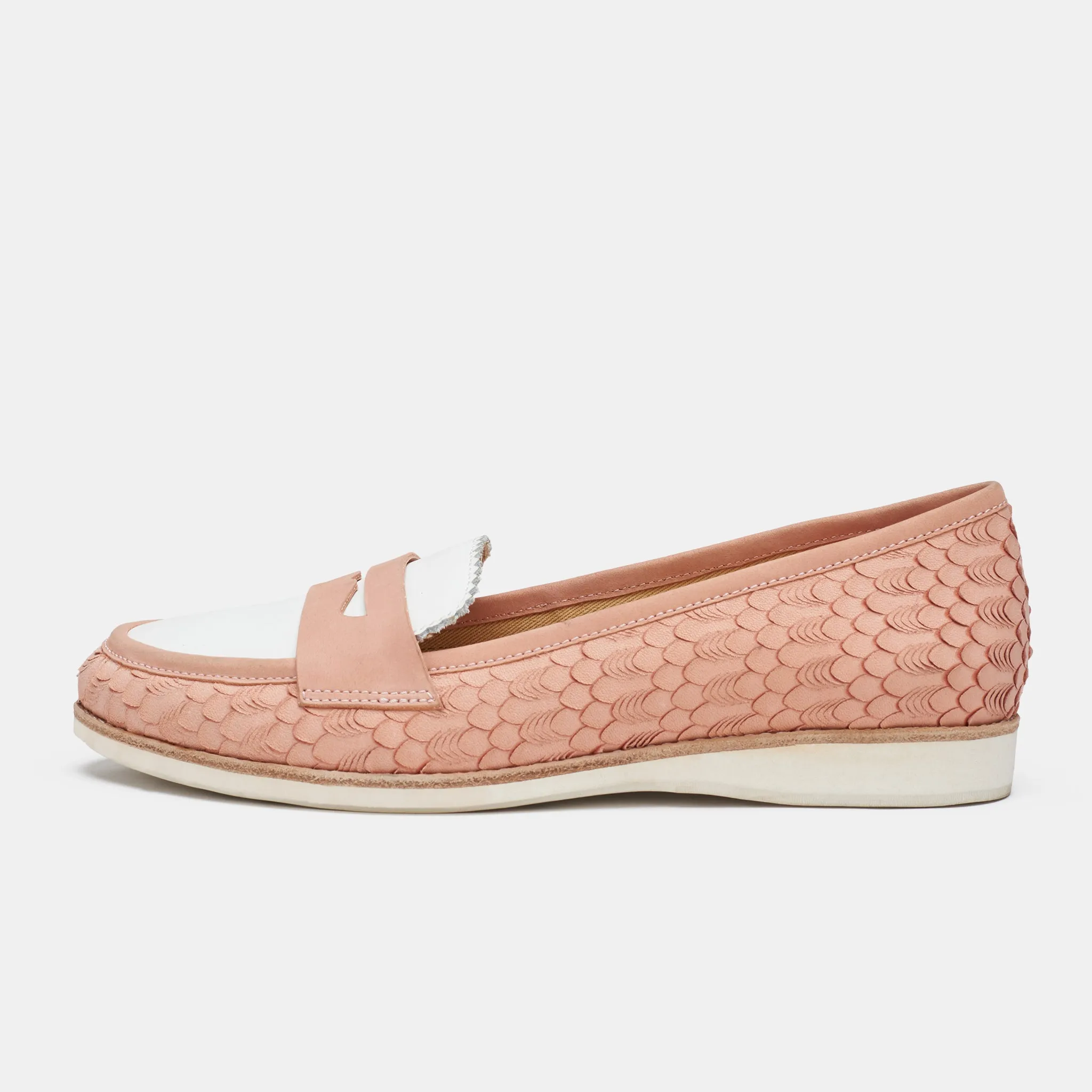 Penny Loafer Pink Geo / White