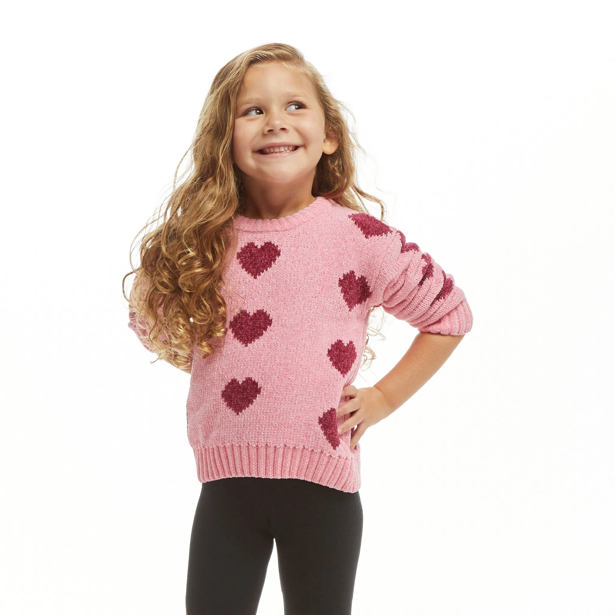 Pink Hearts Sweater Set