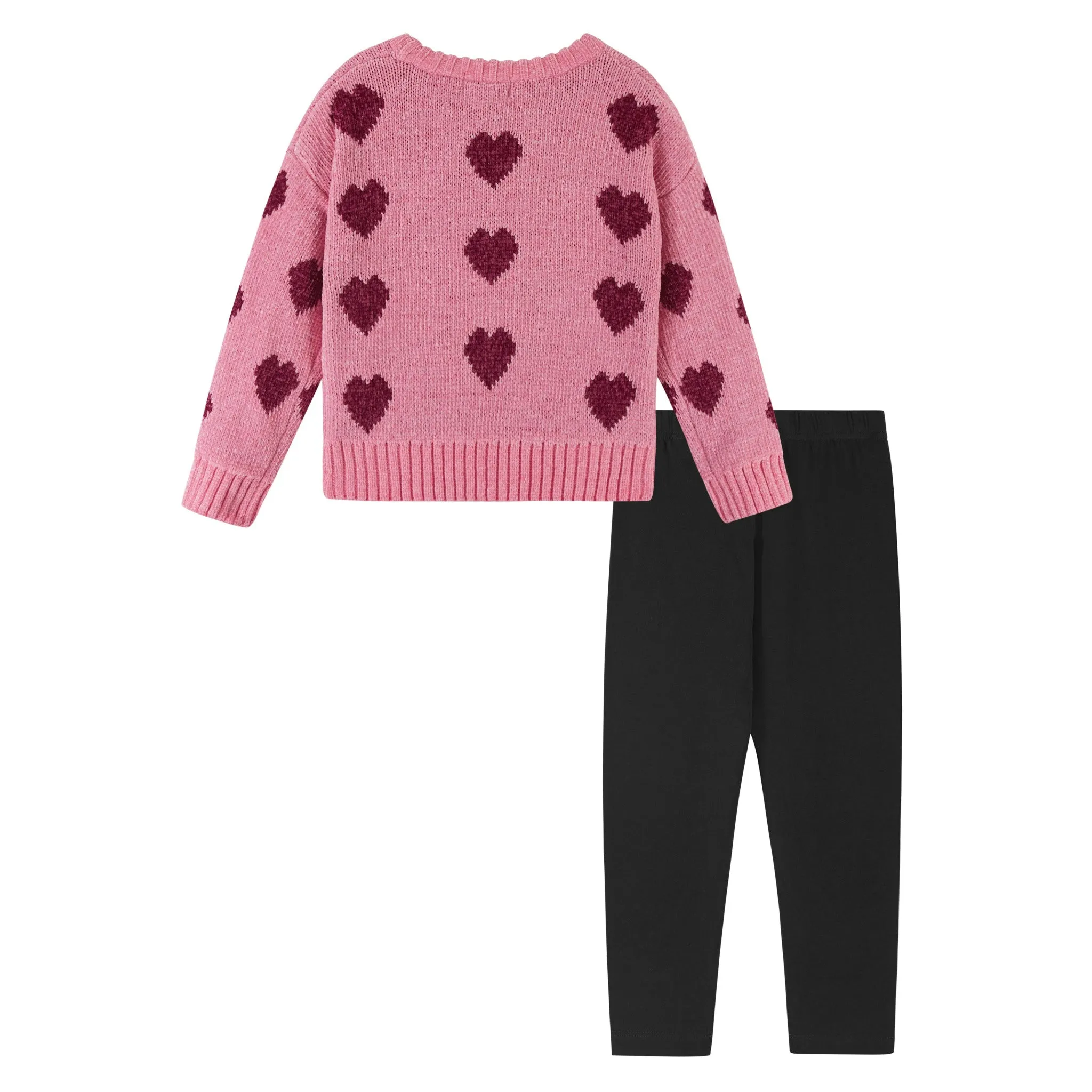 Pink Hearts Sweater Set