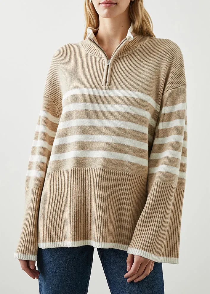 Certainly! Here’s an optimized title for the e-commerce product:

Cozy Rails Tessa Sweater in Sand Stripe - Perfect for Layering and Everyday Style