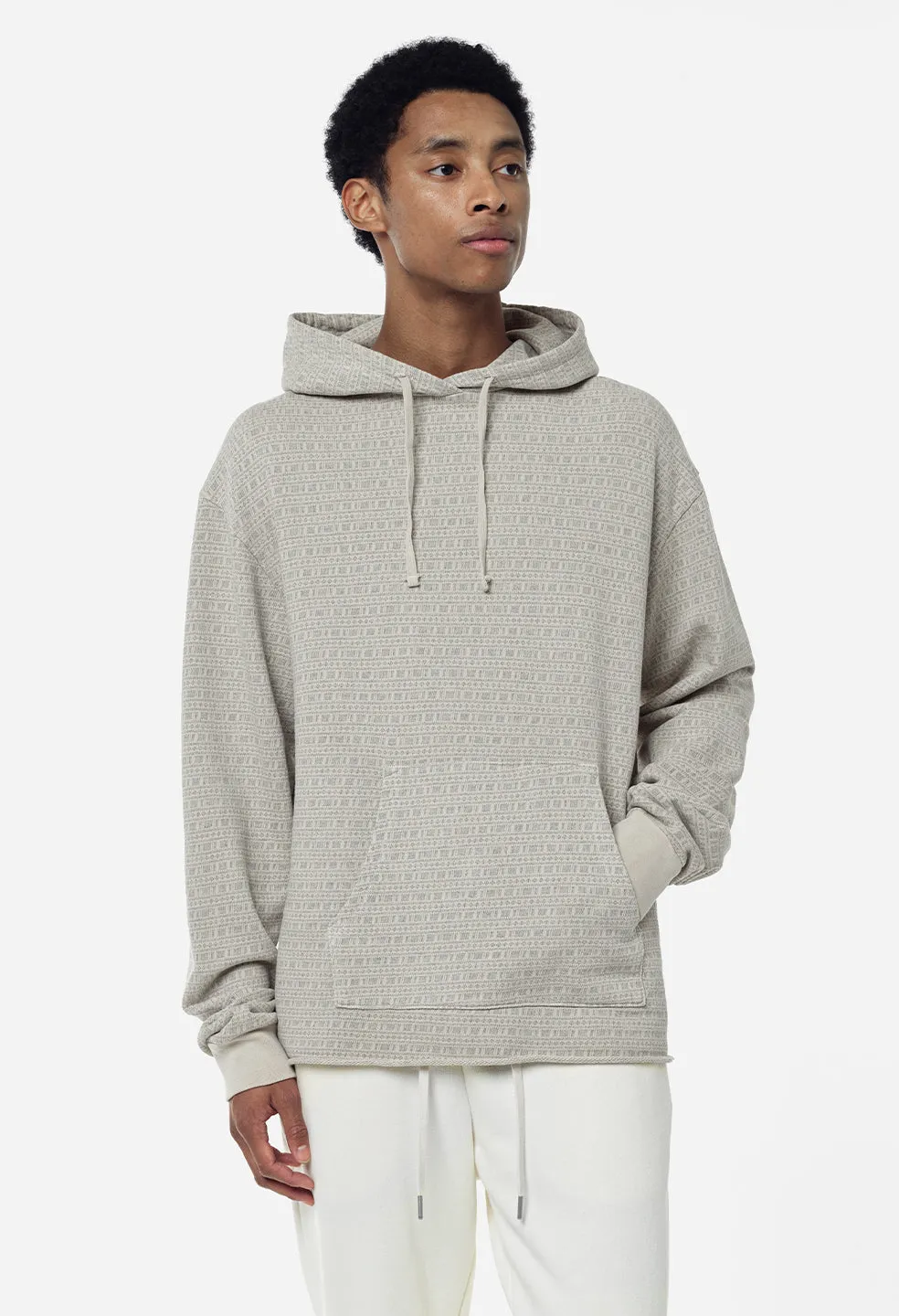 Raw Edge Jacquard Pullover / Dust