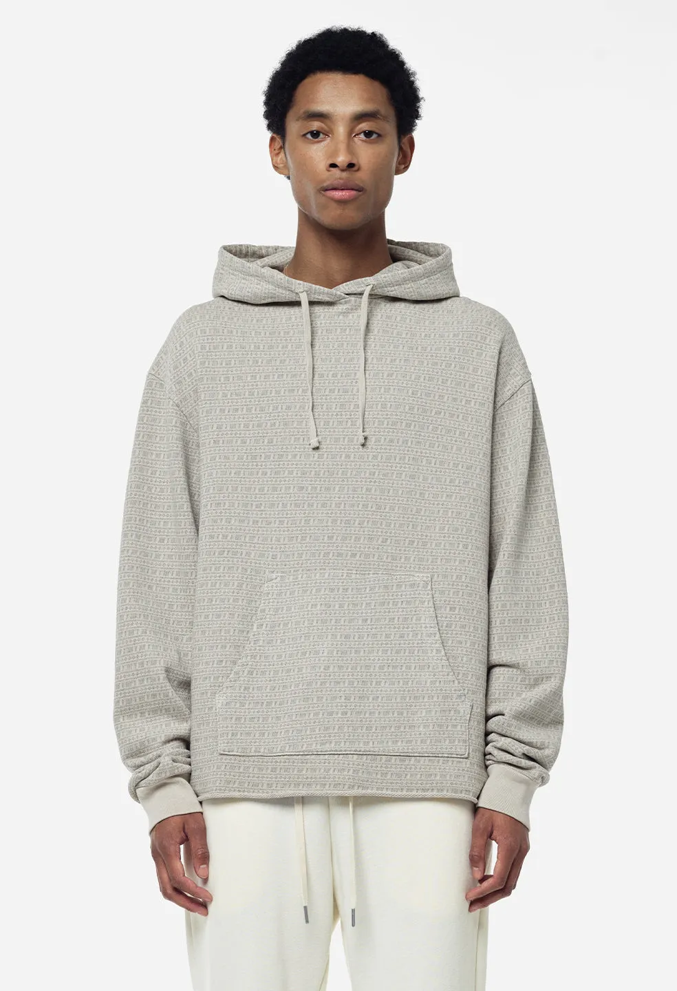 Raw Edge Jacquard Pullover / Dust