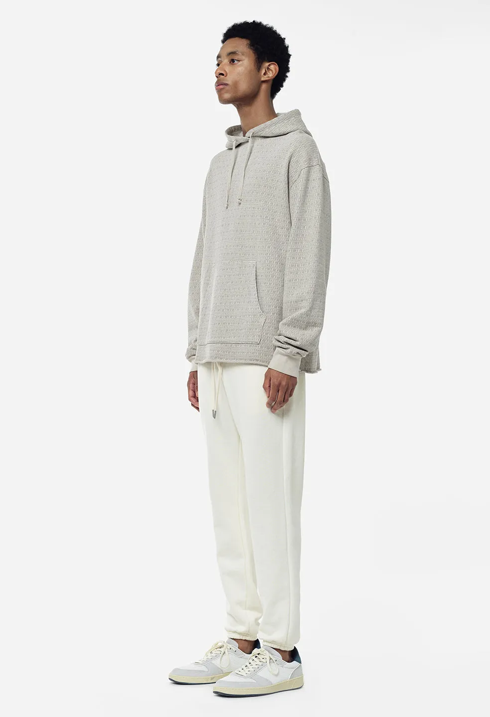 Raw Edge Jacquard Pullover / Dust