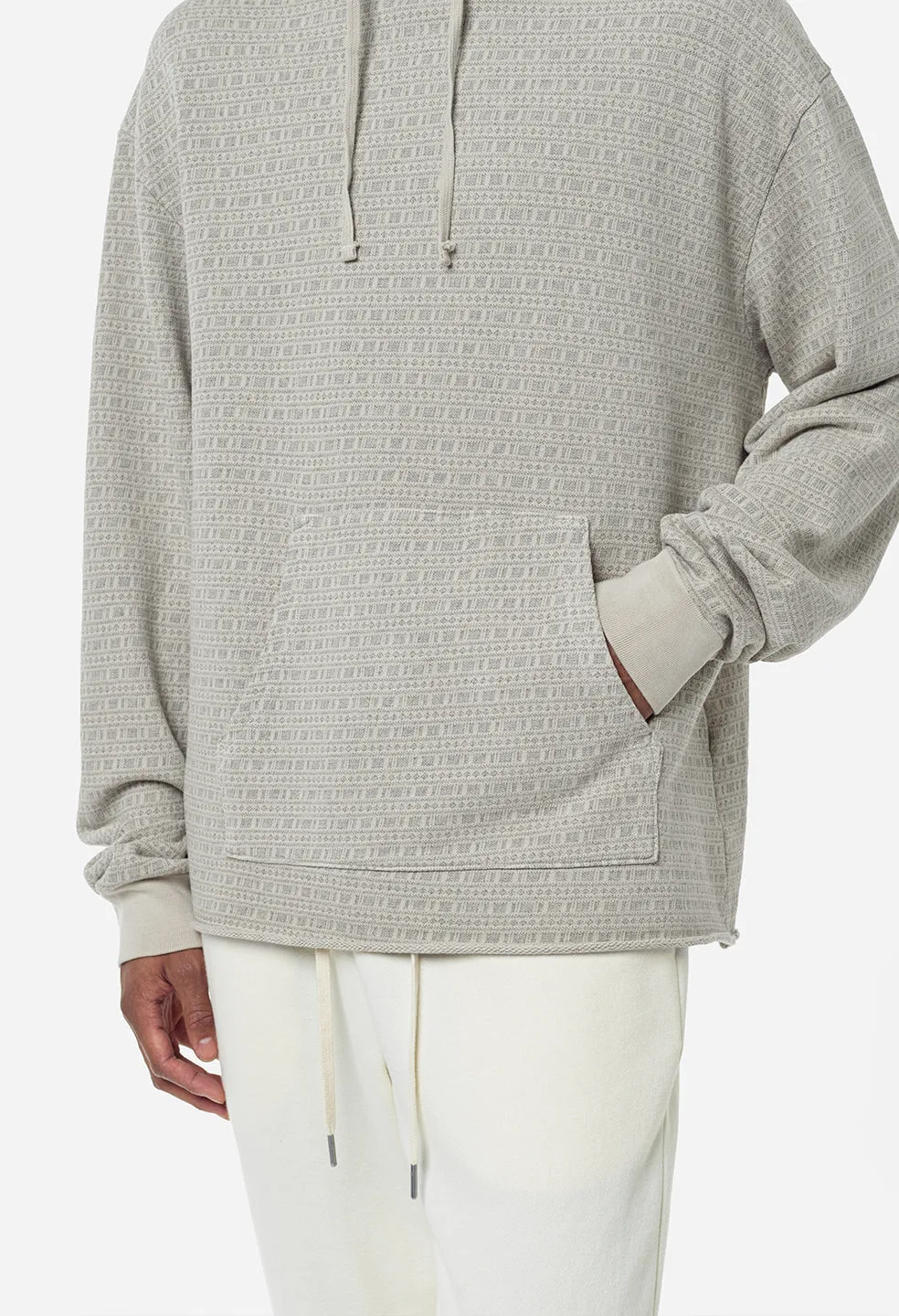 Raw Edge Jacquard Pullover / Dust