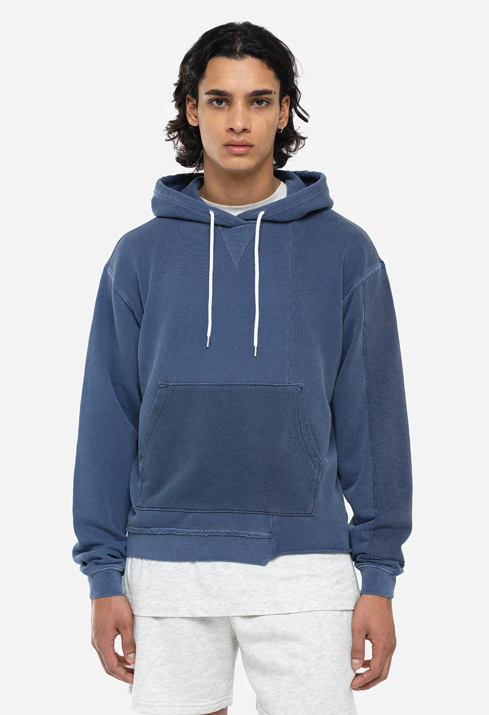 Reconstructed Vintage Hoodie / Washed Navy