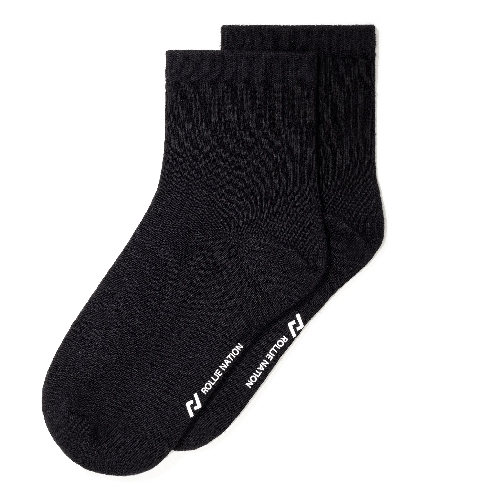 Rollie Nation Quarter Ribbed Socks Black