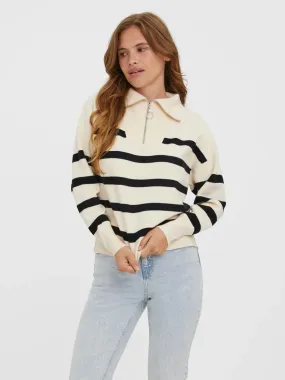 Saba Striped High-Neck Pullover