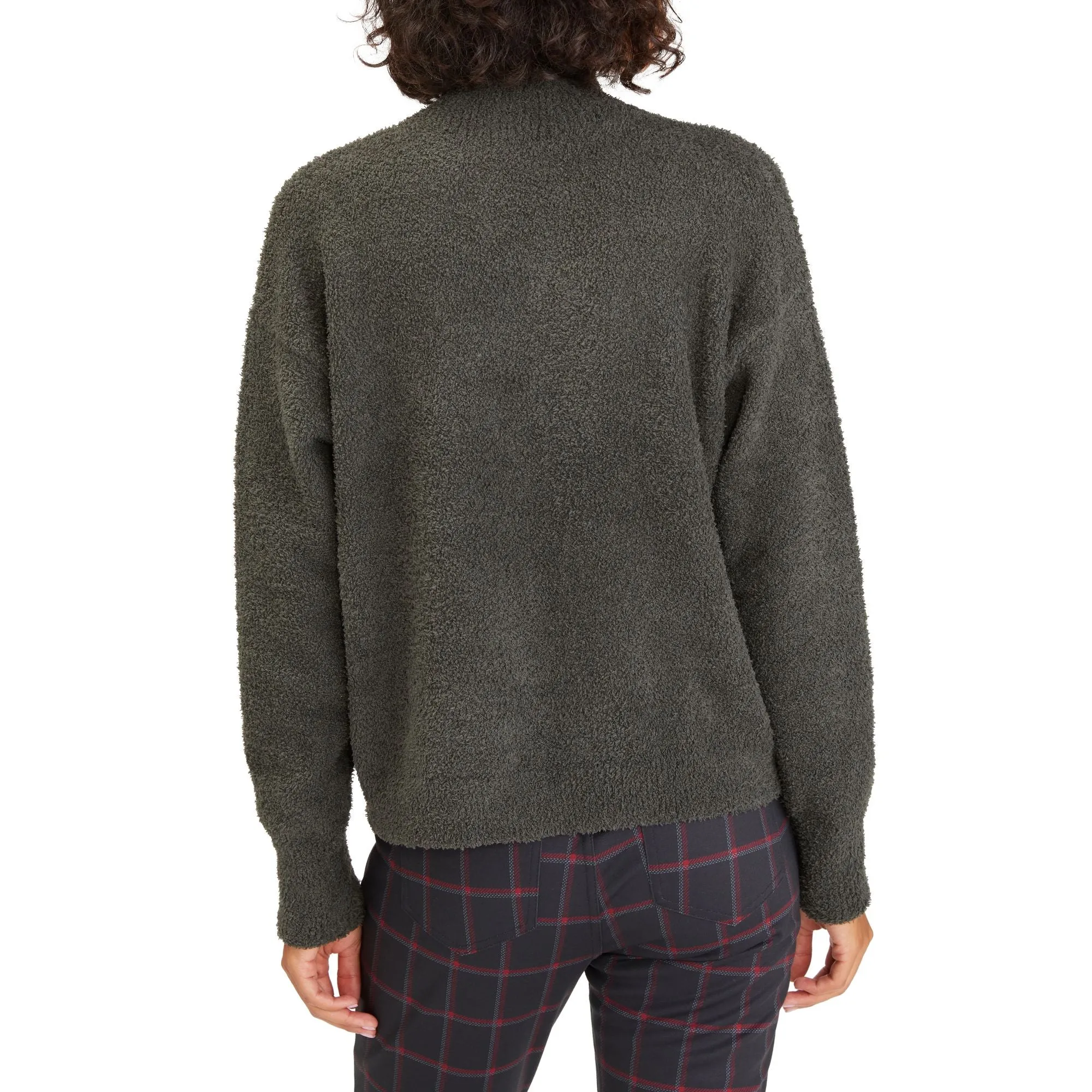 Sanctuary Women's Plush Mock Neck Sweater - FOREST