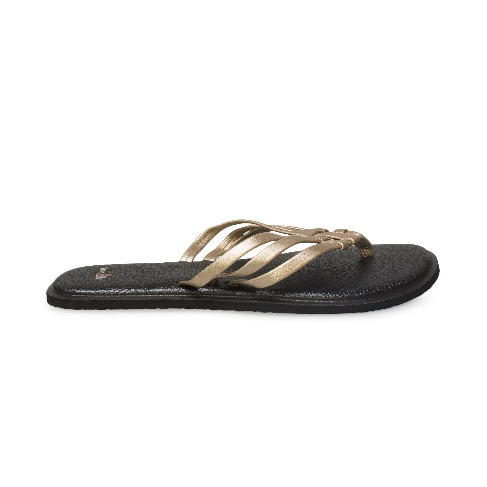 Sanuk Salty Metallic Champagne Flip Flops - Women's