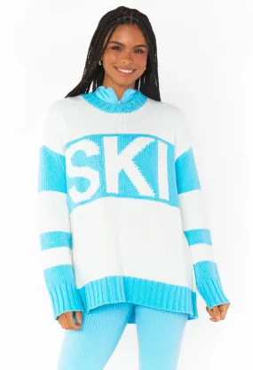 Ski In Sweater-Powder Blue Ski Knit