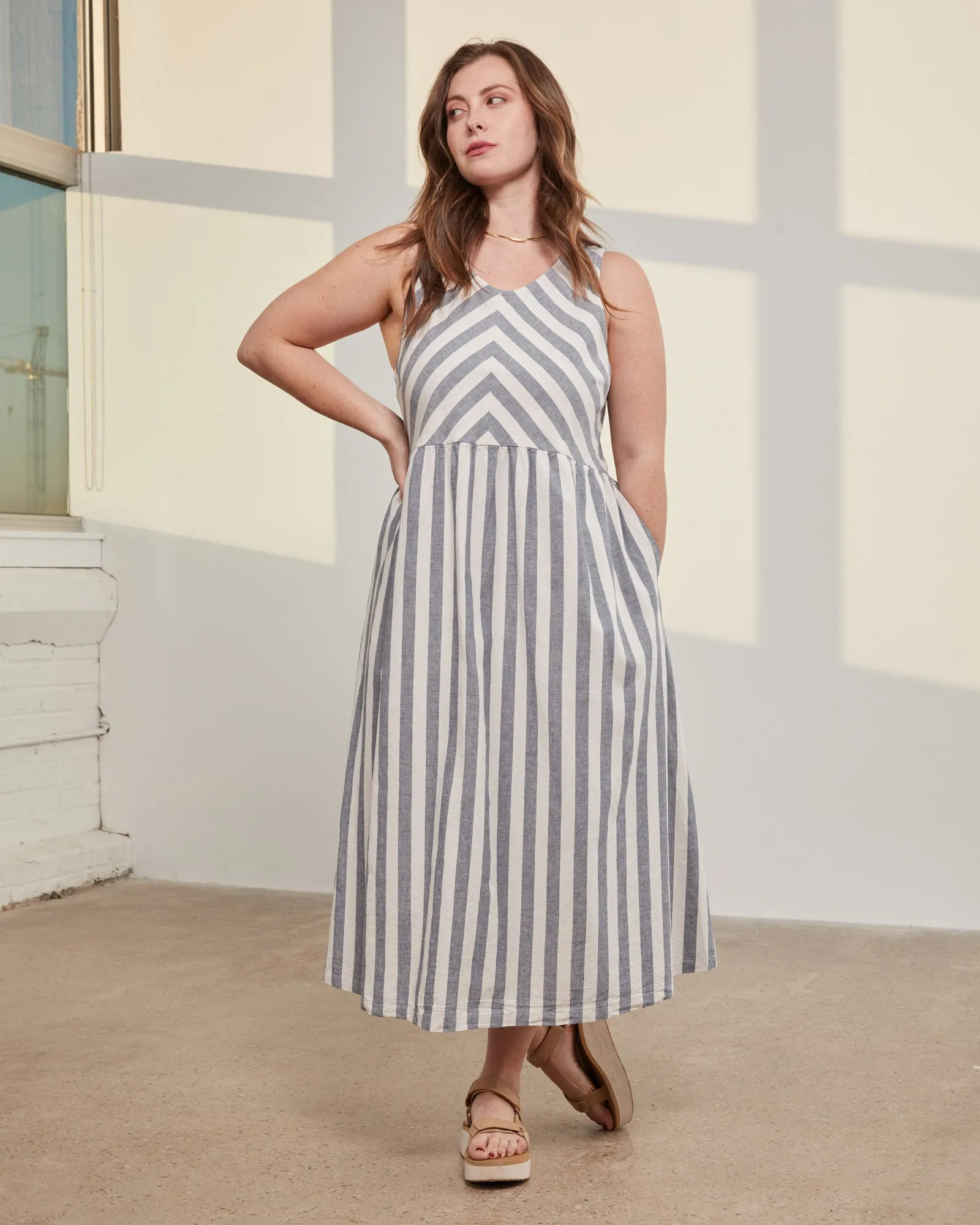 SoftHemp Chambray Midi Dress