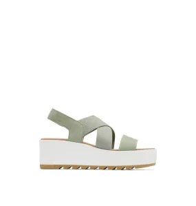 'Sorel' Women's Cameron Flatform Slingback - Safari / Sea Salt