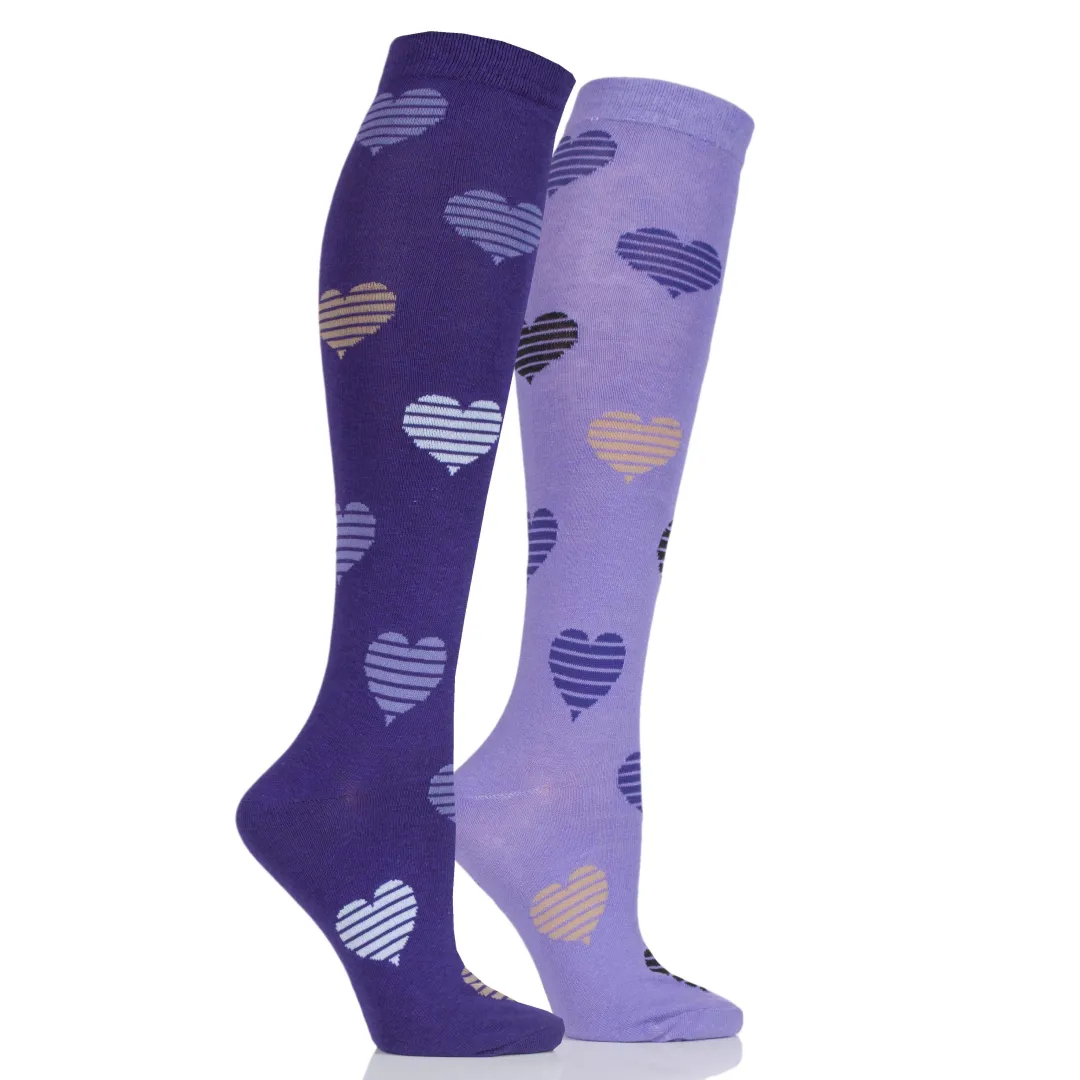 Storm Bloc Ladies Light Weight Jacquard Heart Socks