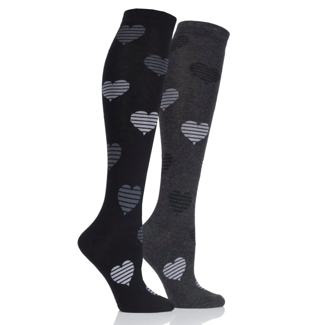 Storm Bloc Ladies Light Weight Jacquard Heart Socks