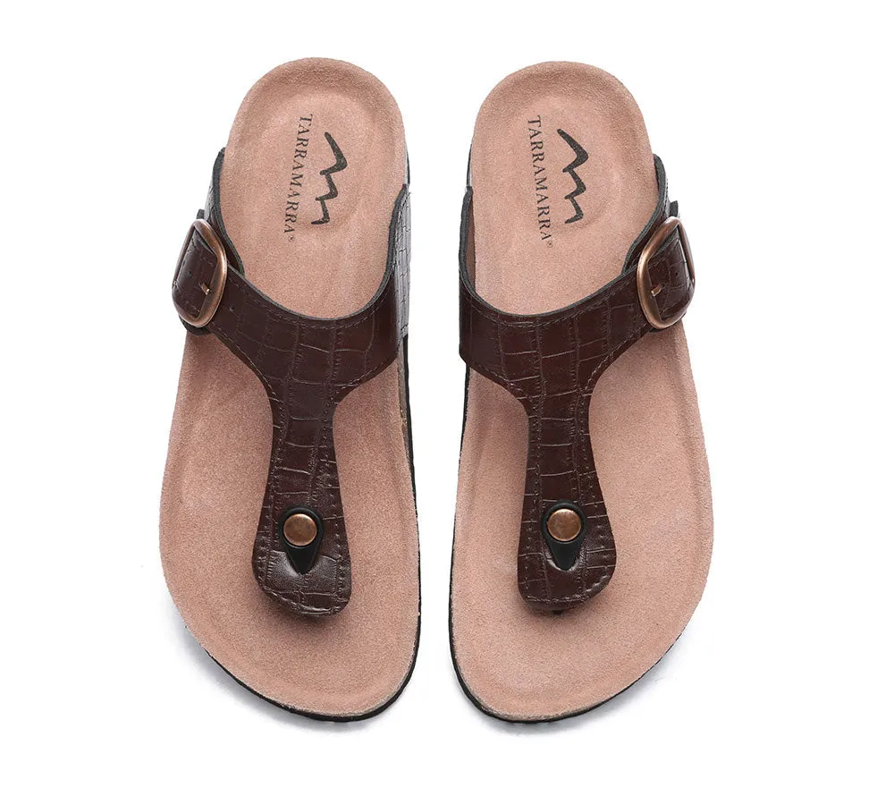 TARRAMARRA Embossed Summer Beach Unisex Slip-On Lindsay Sandals