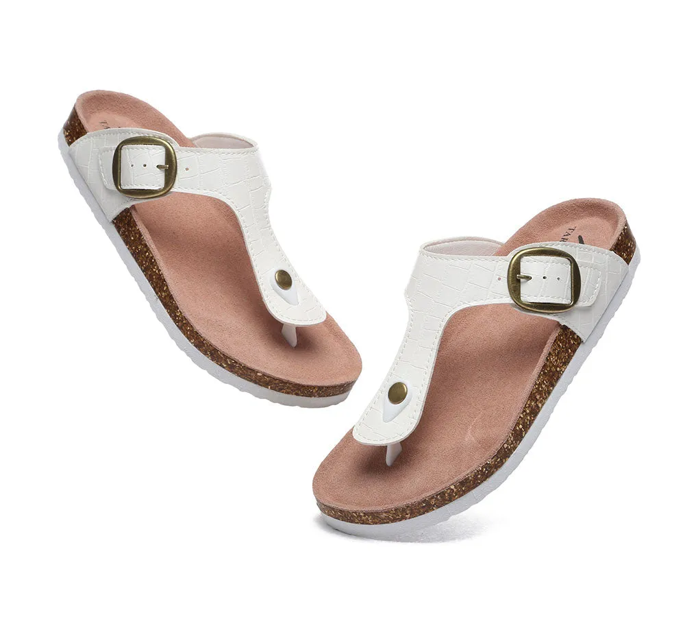 TARRAMARRA Embossed Summer Beach Unisex Slip-On Lindsay Sandals