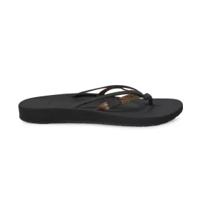 Teva Azure 2 Strap Black Multi Flip Flops - Women's