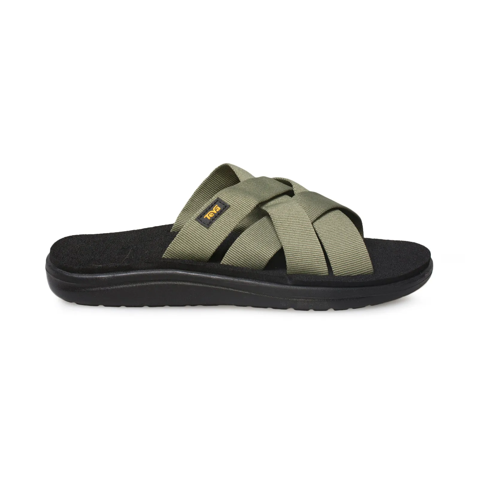 Teva Voya Slide Burnt Olive Flip Flops - Women's