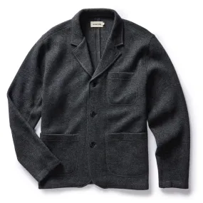 The Ridgewood Cardigan in Charcoal Birdseye Wool