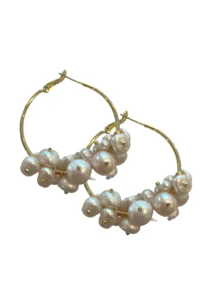 Vintage Mother Of Pearl Hoops