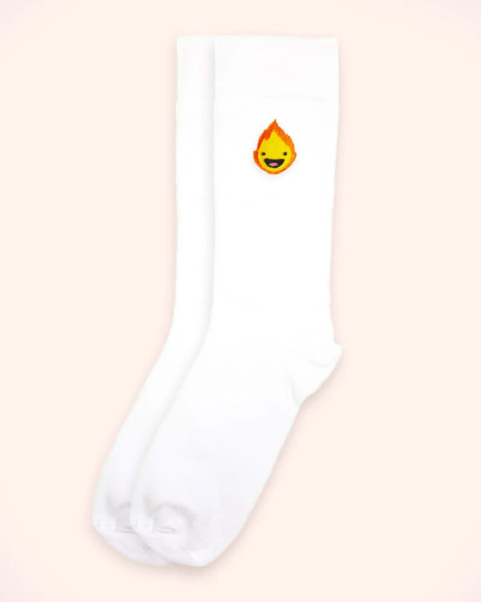 White Embroidered Tennis Socks | CALCIFER