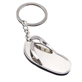 Women Creative Weird Slipper Flip Flops Metal Key Chain Pendant Jewelry