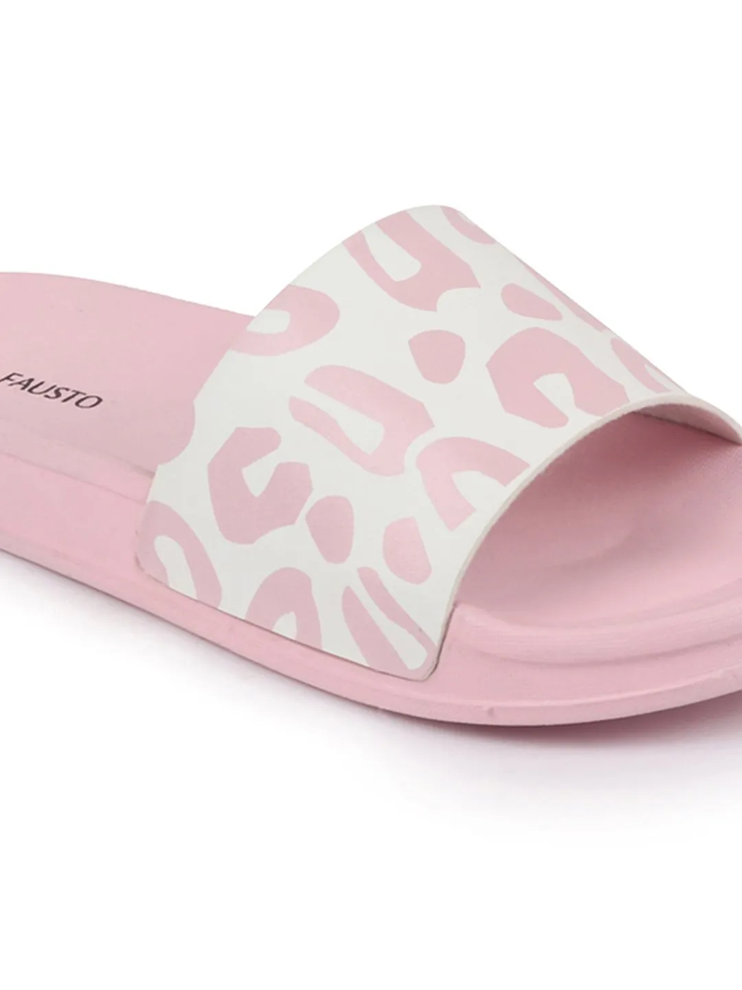 Women Pink/White Outdoor Slider Flip Flops