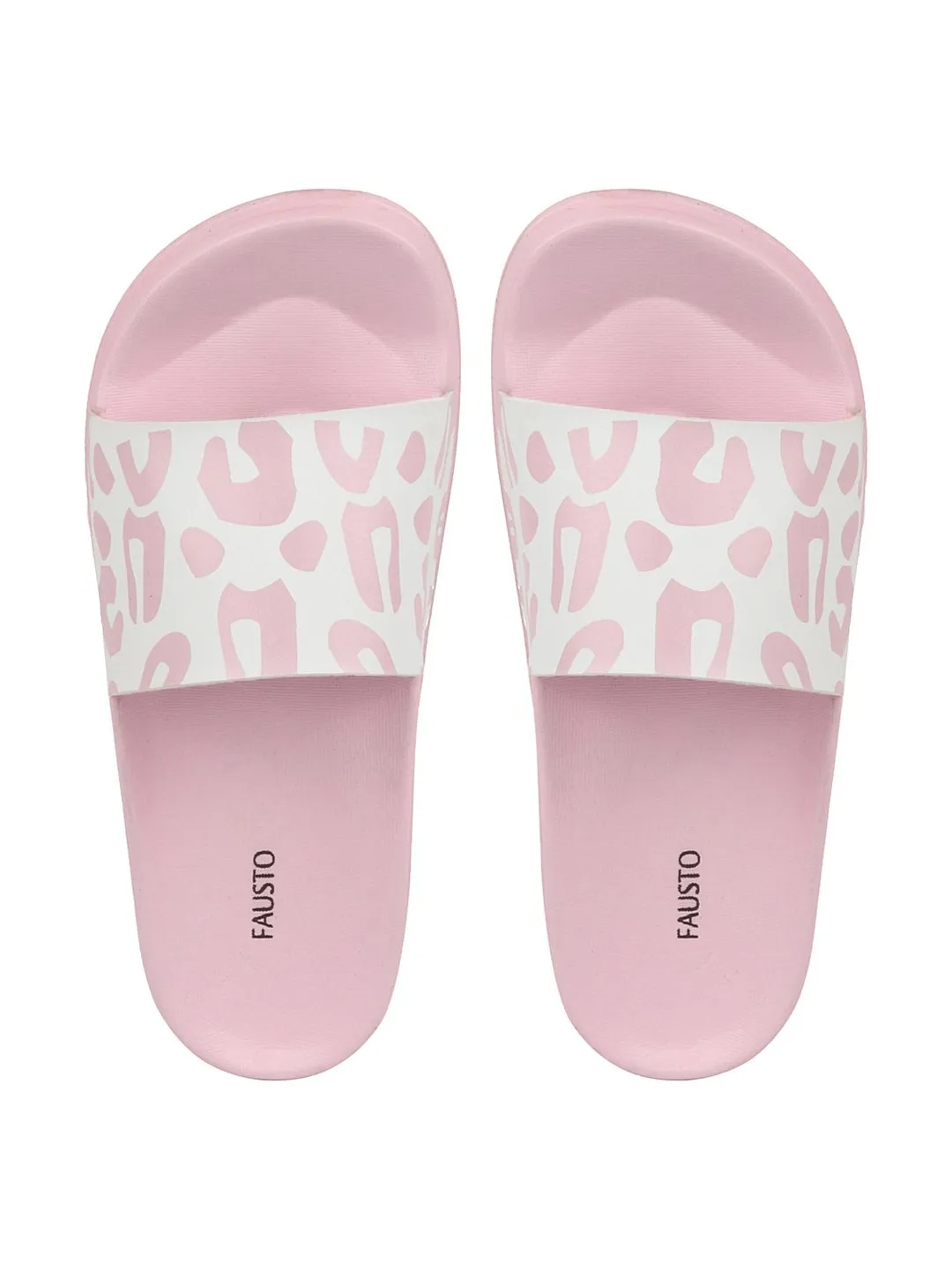 Women Pink/White Outdoor Slider Flip Flops