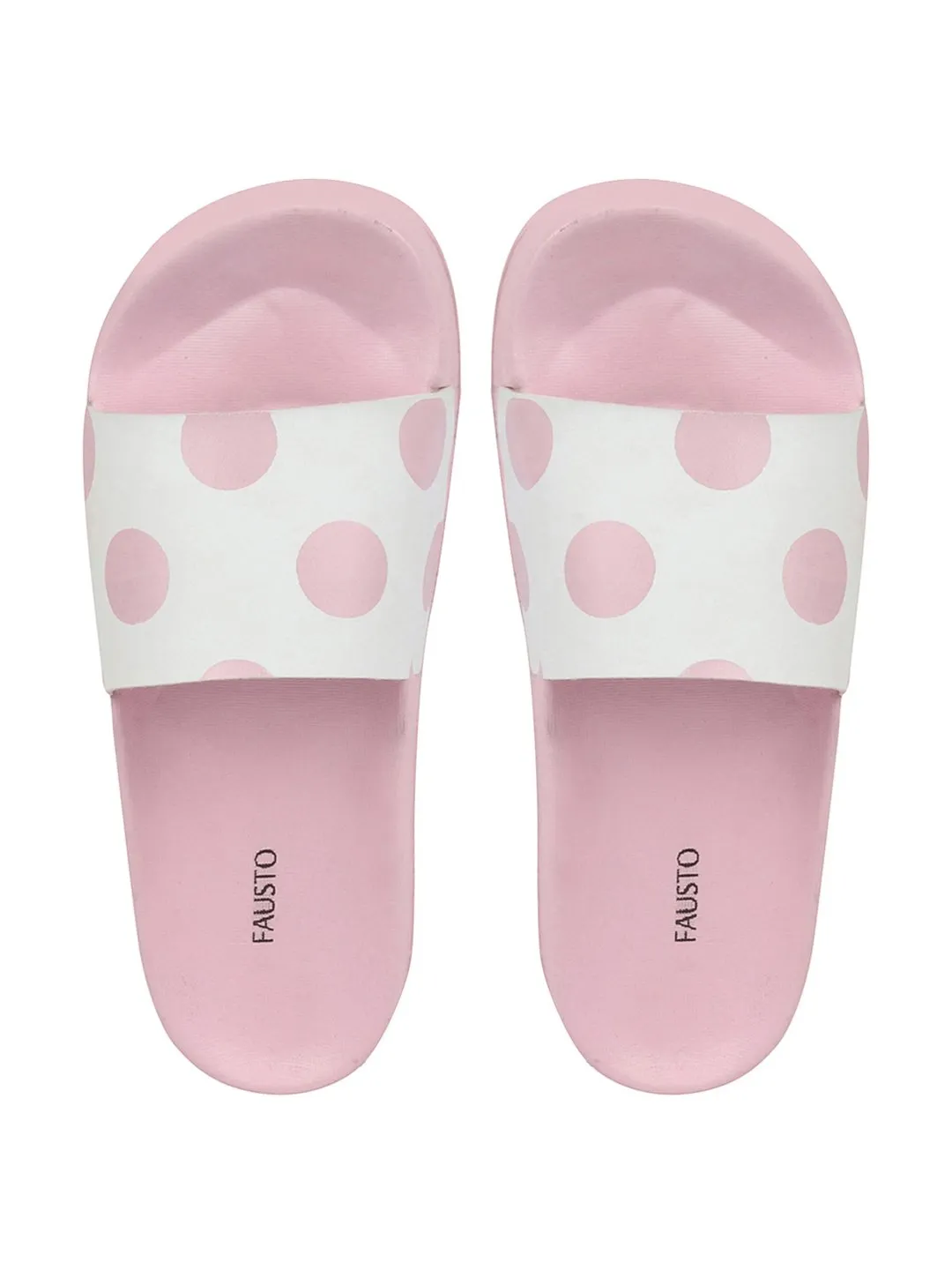 Women Pink/White Outdoor Slider Flip Flops