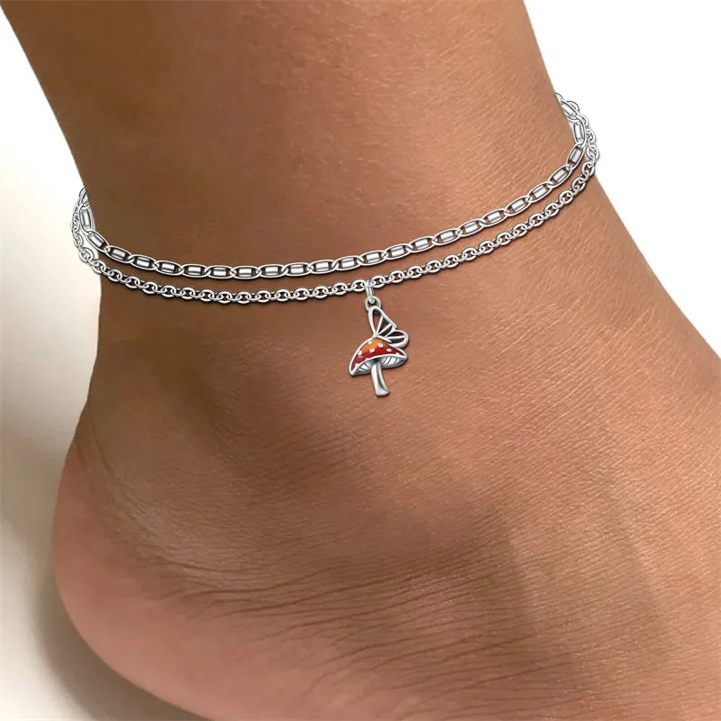 Womens Anklet 925 Sterling Silver  Layered Anklet Bracelet Dainty Beaded Chain Anklet Adjustable 11 Anklet for Women