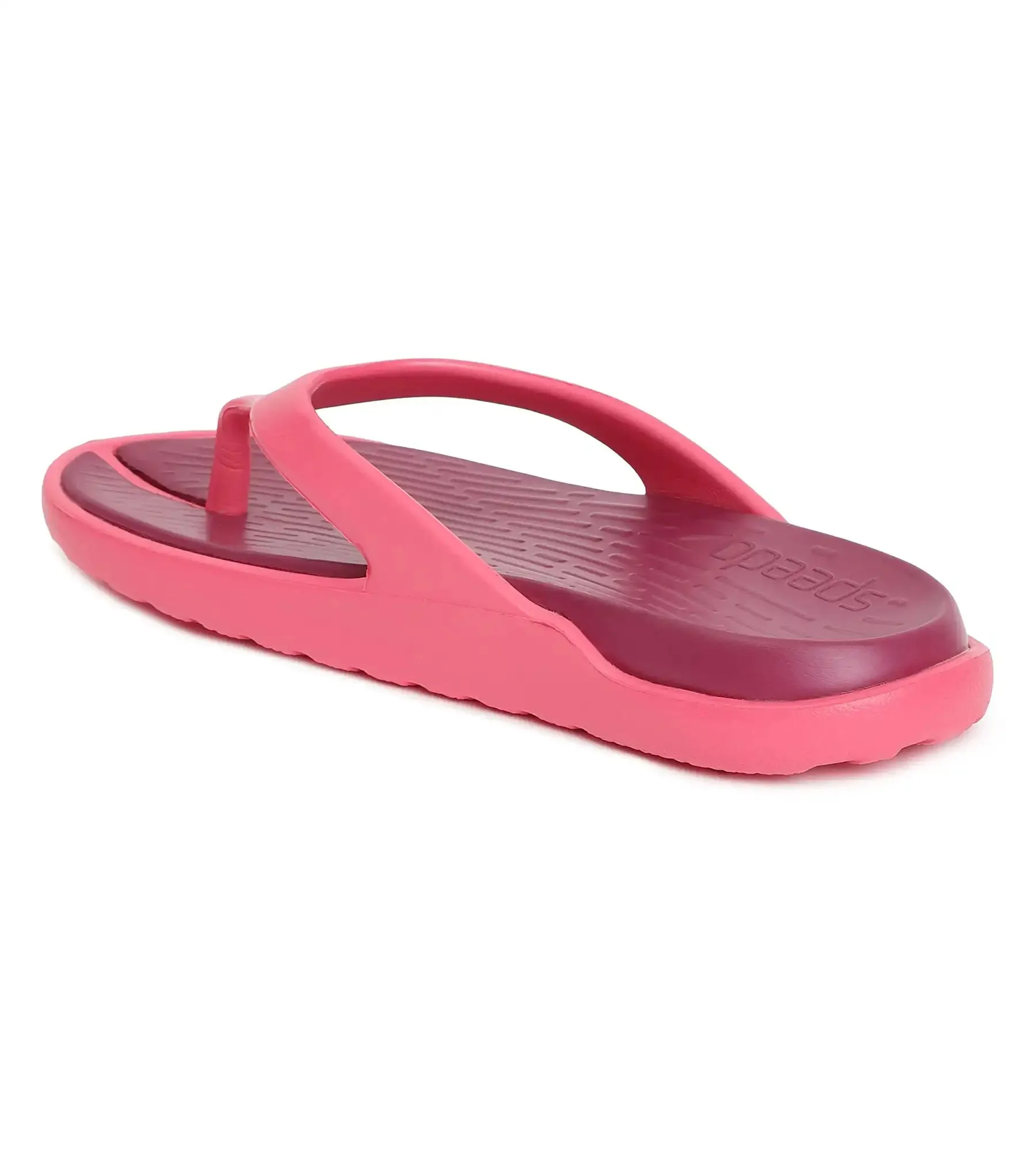 Women's Dual Colour Flip Flops - Deep Plum & Cinder Rose