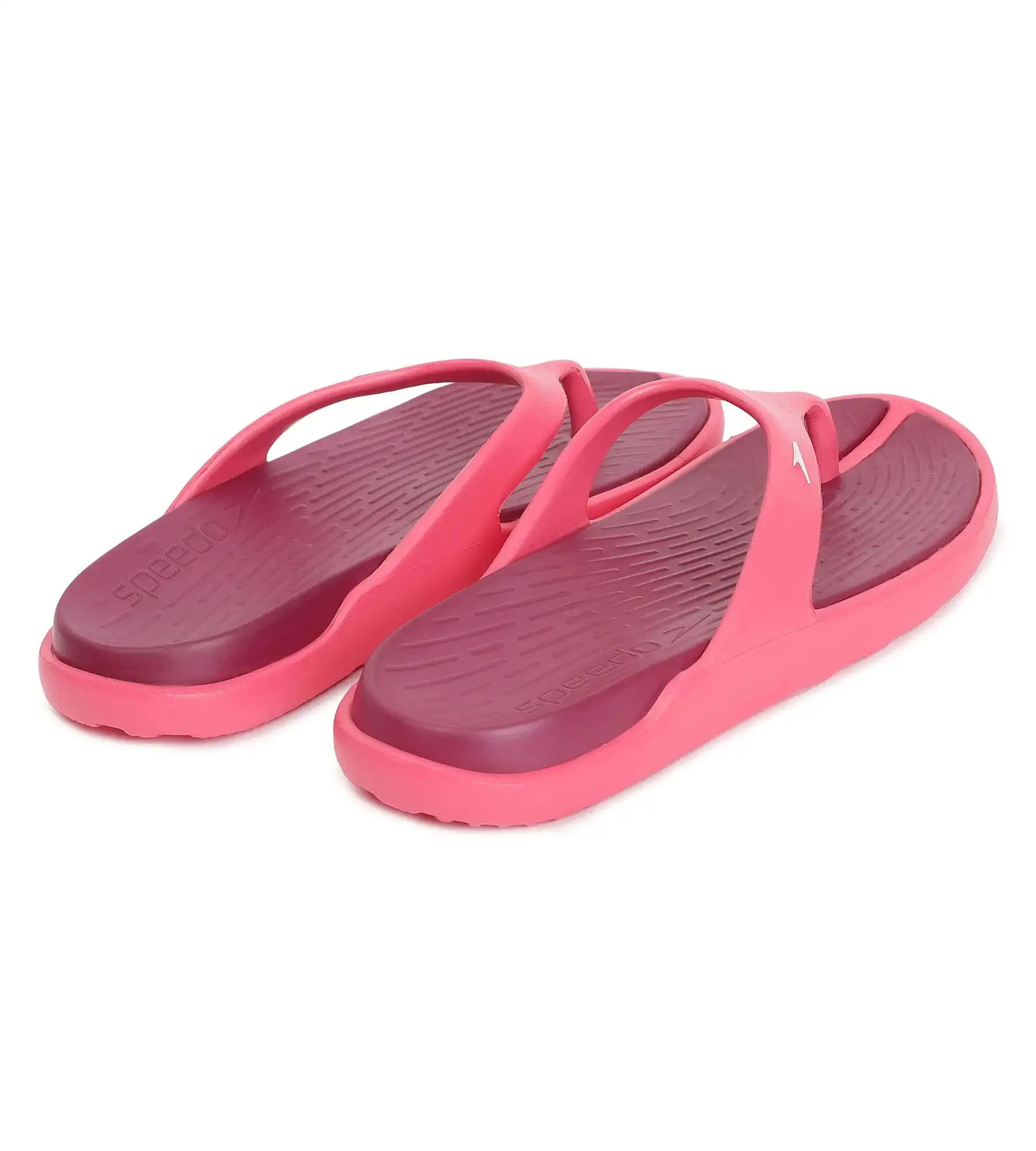 Women's Dual Colour Flip Flops - Deep Plum & Cinder Rose