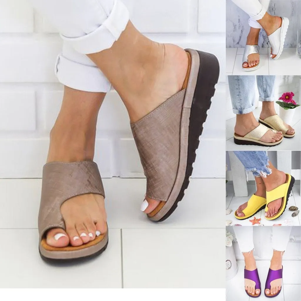 Women's Sandals  Female Shoes Comfy Platform Flat Sole Orthopedic