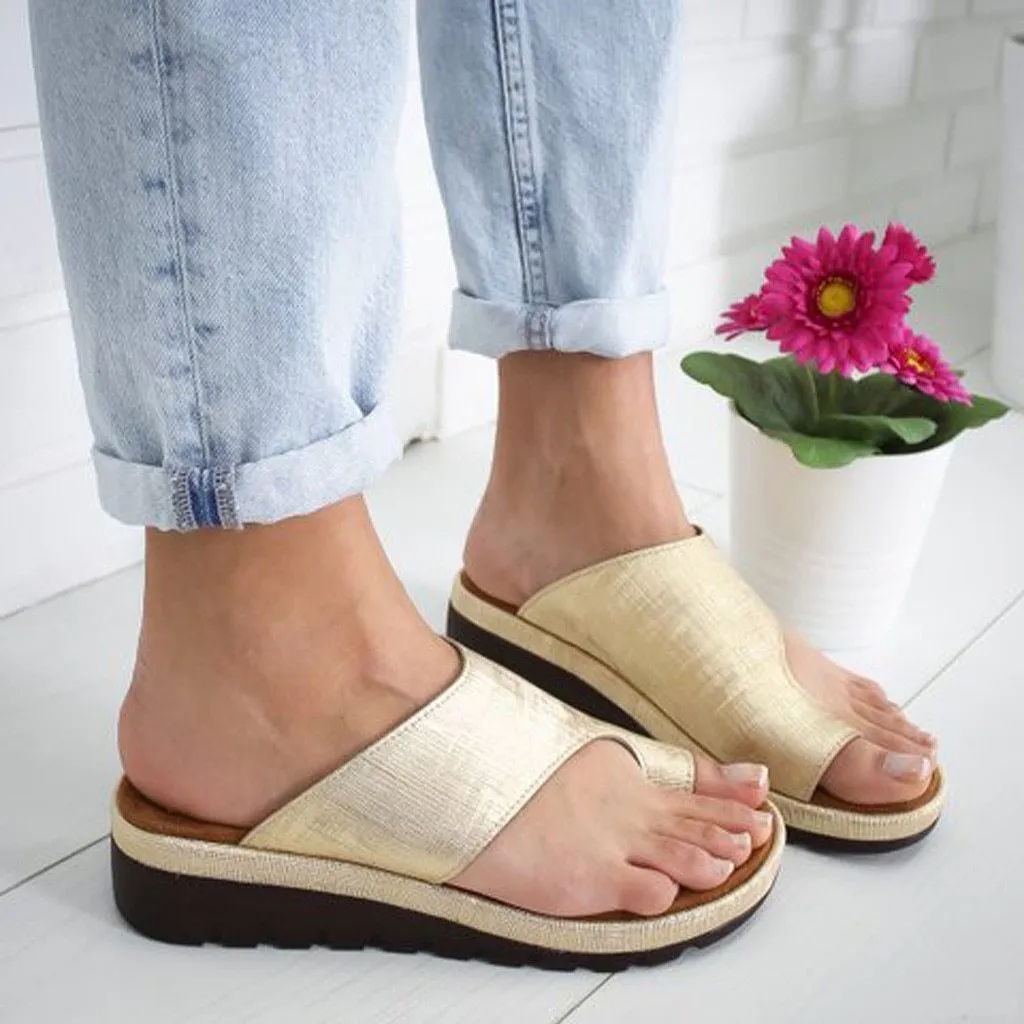 Women's Sandals  Female Shoes Comfy Platform Flat Sole Orthopedic