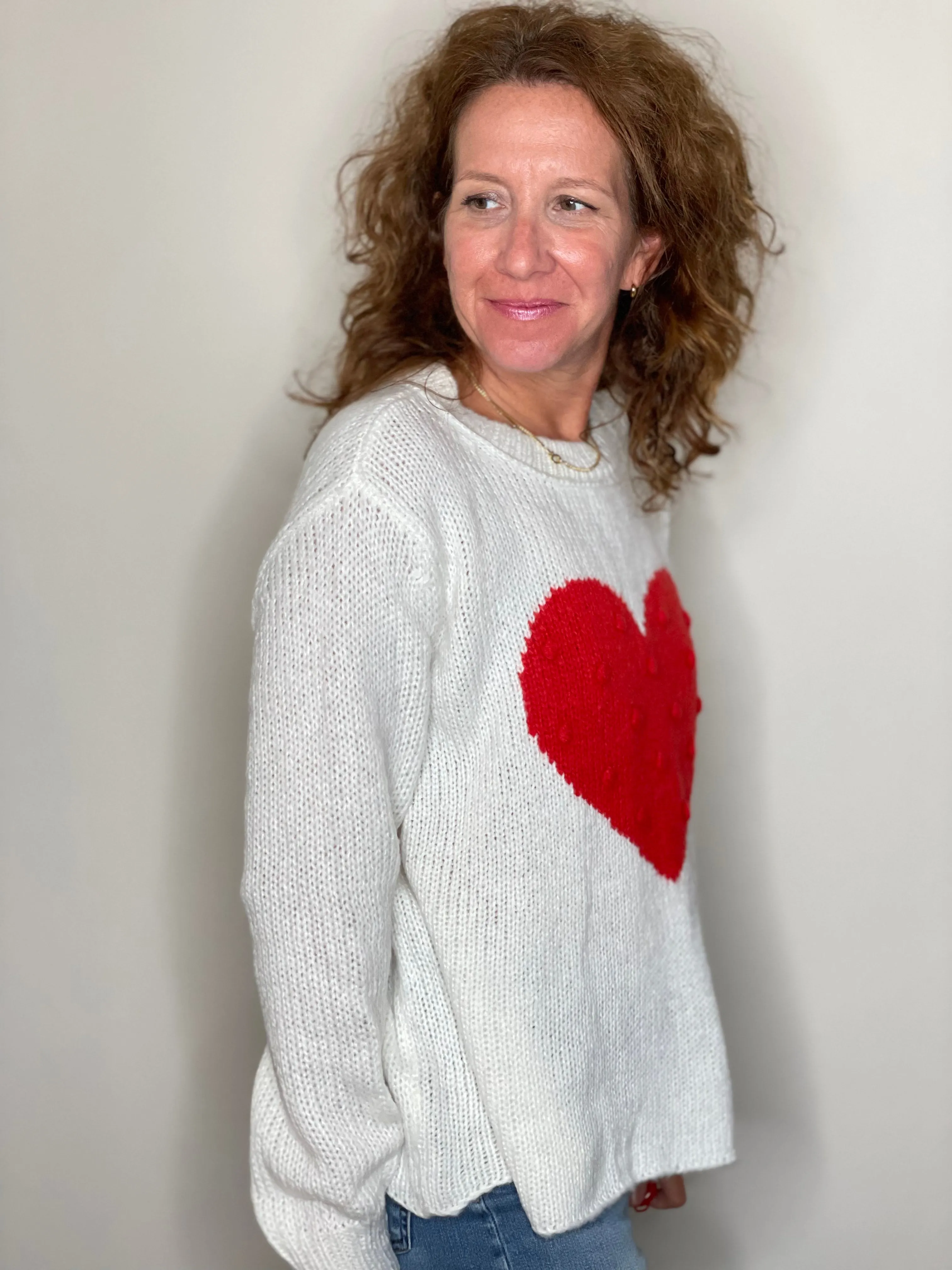 Wooden Ships Heart Popcorn Crew Sweater