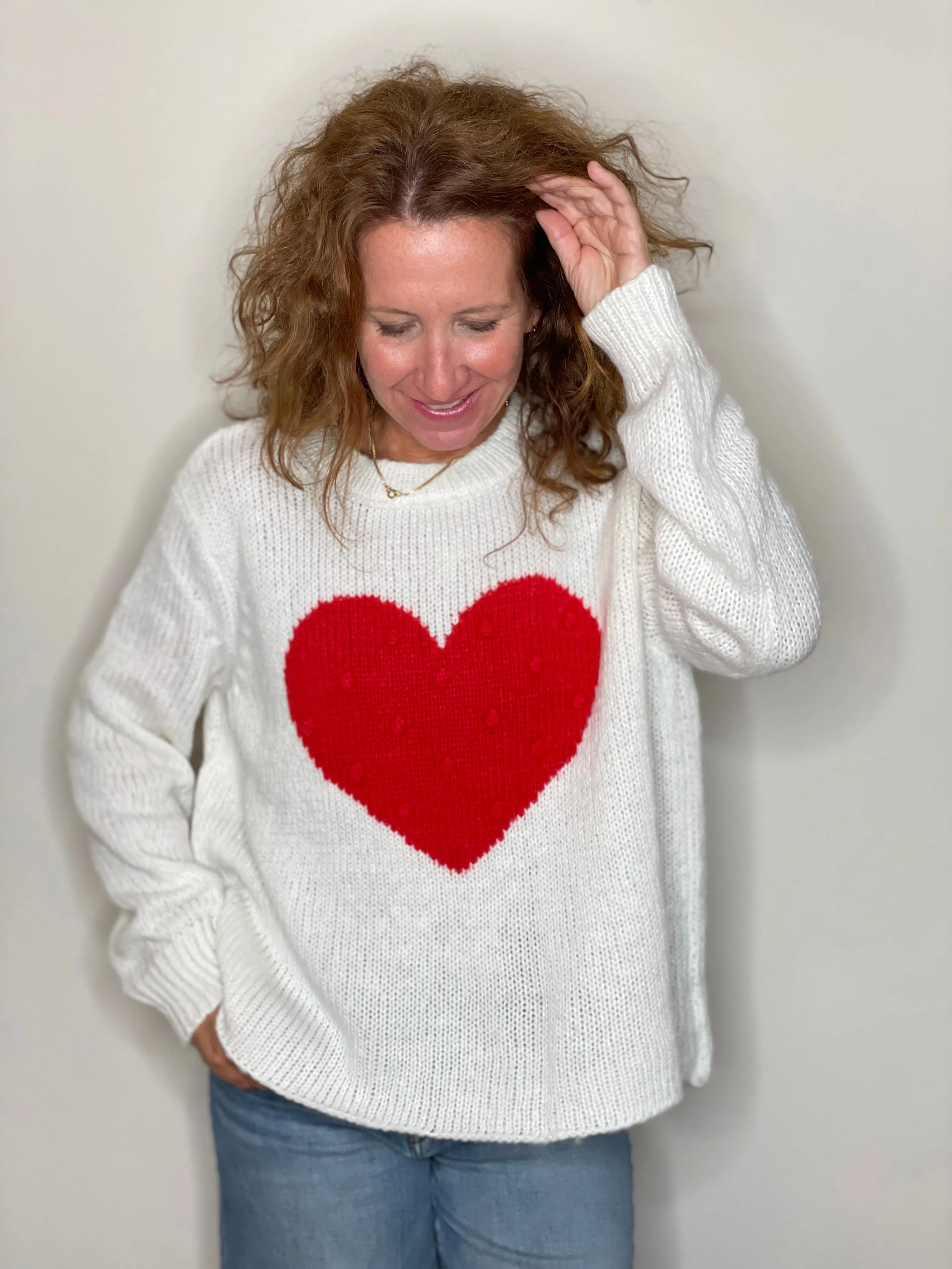 Wooden Ships Heart Popcorn Crew Sweater