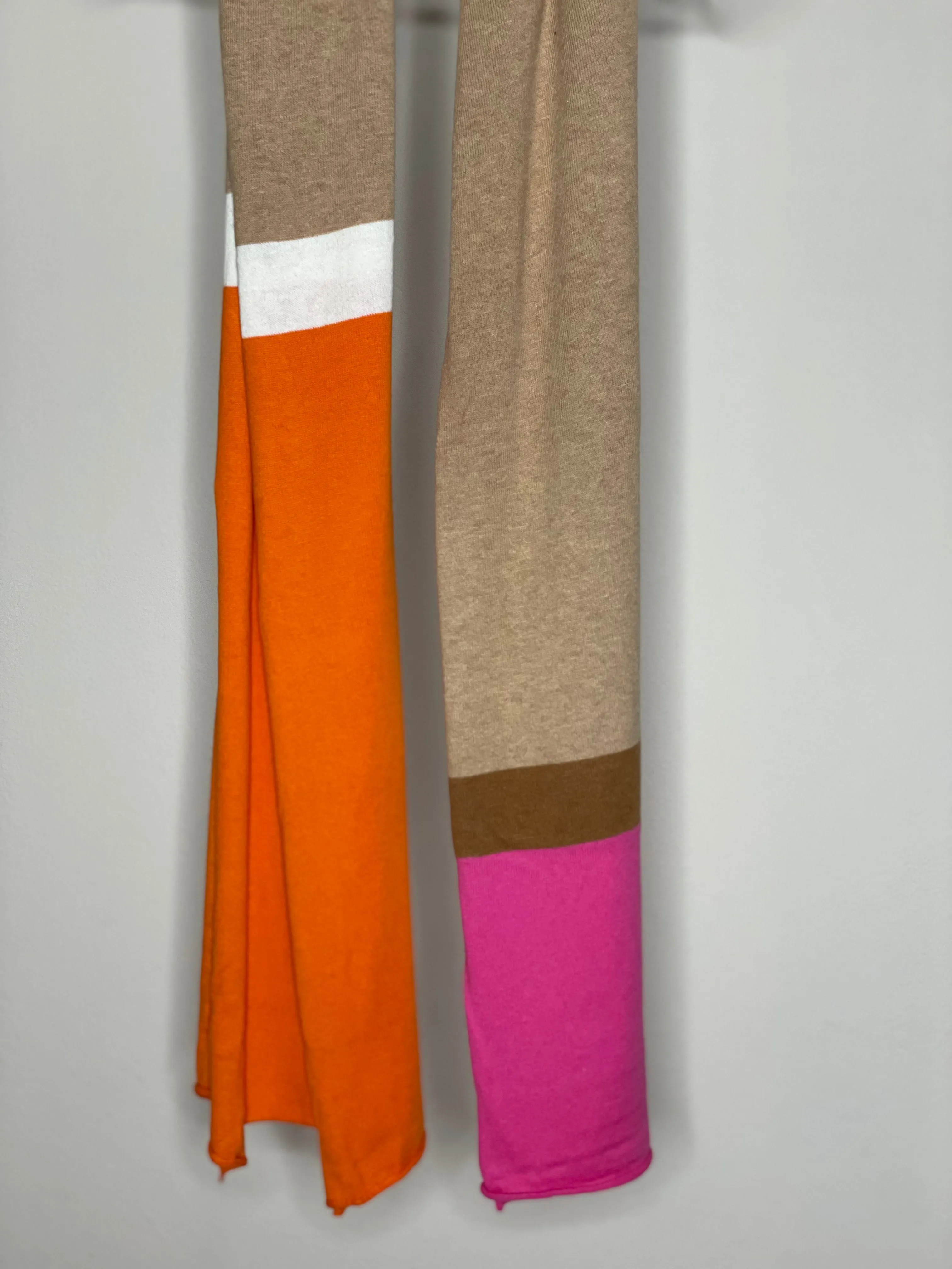 Zaket & Plover Wrap in Orange, Pink, Tan & Biscuit